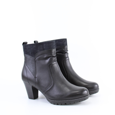 Ботильоны чёрные кожаные JANA